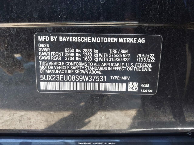 2025 BMW X5 5UX23EU08S9W37531 Photo 8