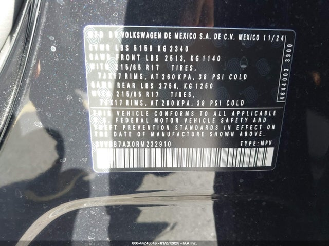 2024 VOLKSWAGEN TIGUAN 3VVRB7AX0RM232910 Photo 8