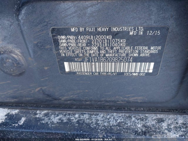 JF1VA1B62G9825074 Subaru WRX