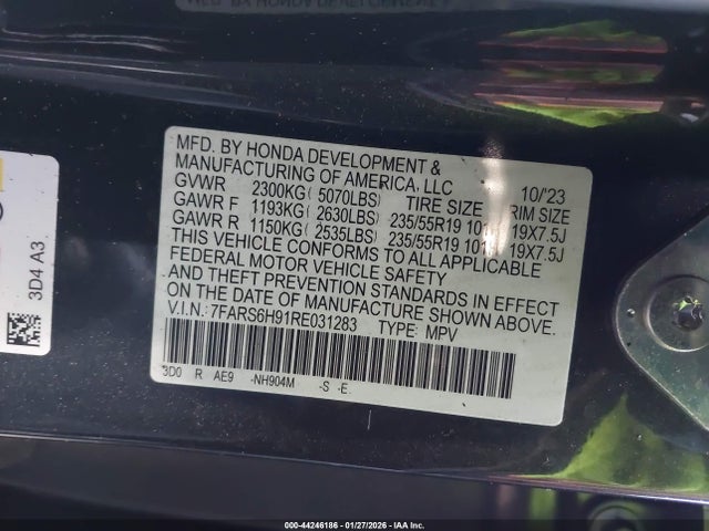 7FARS6H91RE031283 Honda Cr-v Hybrid Sport Touring