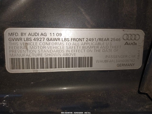 2010 AUDI A4 WAUBFAFL3AN035762 Photo 8