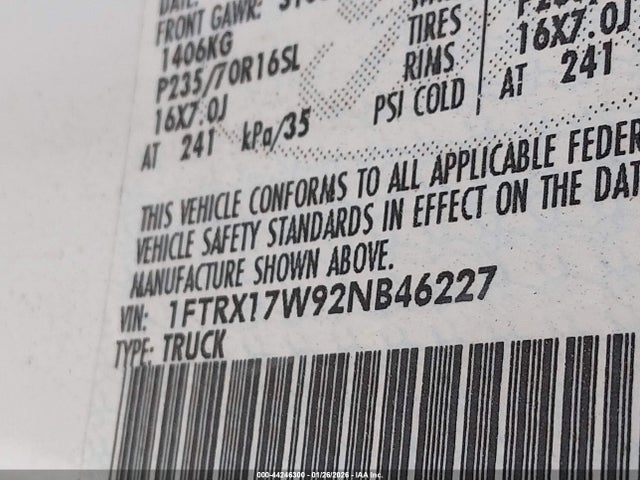 2002 FORD F-150 1FTRX17W92NB46227 Photo 8