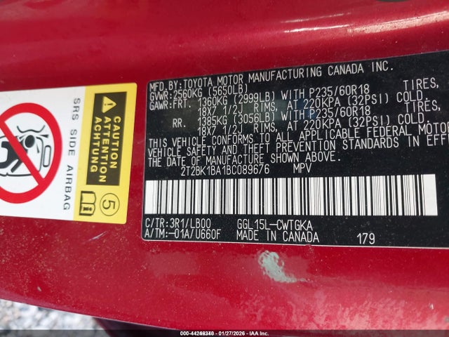 2011 LEXUS RX 350 2T2BK1BA1BC089676 Photo 8