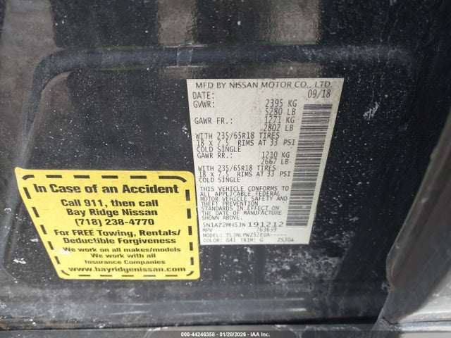 2018 NISSAN MURANO 5N1AZ2MH5JN191212 Photo 8