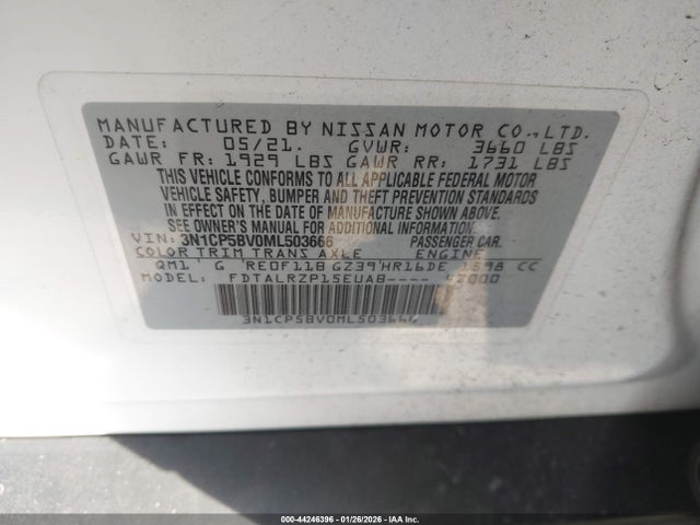 Nissan Kicks S Xtronic Cvt 2021 3N1CP5BV0ML503666 Image 9
