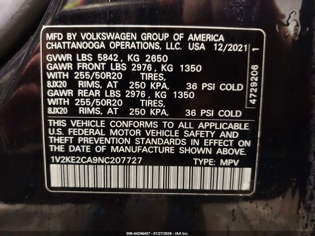 2022 VOLKSWAGEN ATLAS CROSS SPORT 1V2KE2CA9NC207727 Photo 8