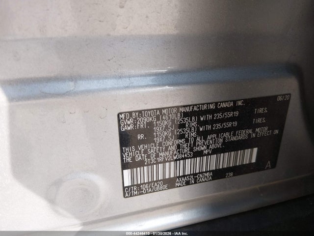 2020 TOYOTA RAV4 2T3C1RFV2LW084453 Photo 8