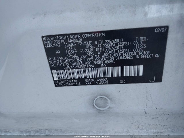 2007 TOYOTA RAV4 JTMZK31V675011384 Photo 8