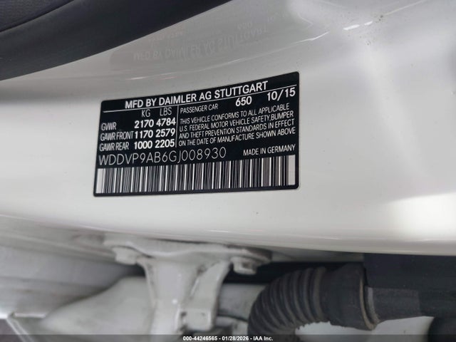 Mercedes-Benz B 250e 2016 WDDVP9AB6GJ008930 Image 9