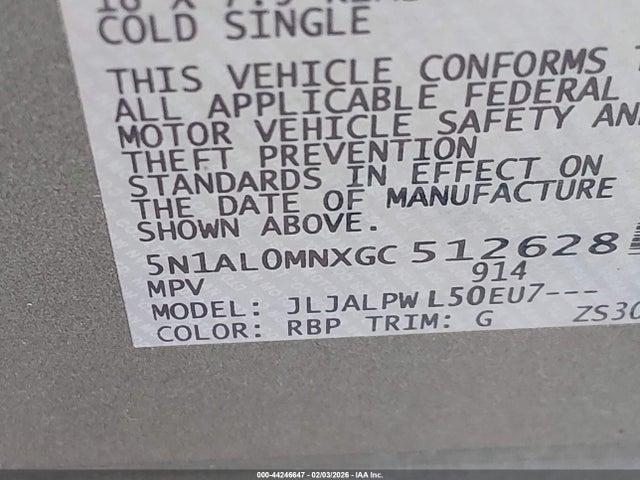 5N1AL0MNXGC512628 Infiniti QX60