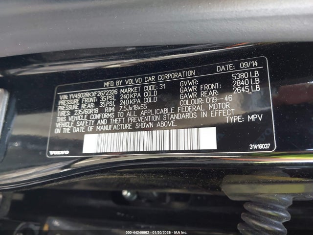 YV4902RKXF2672326 Volvo Xc60 T6