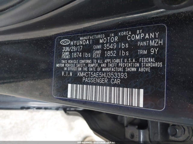 2017 HYUNDAI ACCENT KMHCT5AE5HU353393 Photo 8