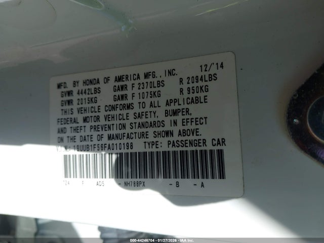2015 ACURA TLX 19UUB1F56FA010198 Photo 8