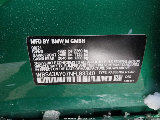 2022 BMW M3 WBS43AY07NFL83340 Photo 8