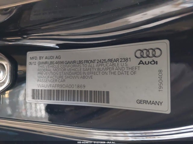 2013 AUDI A5 WAUVFAFR9DA001869 Photo 8