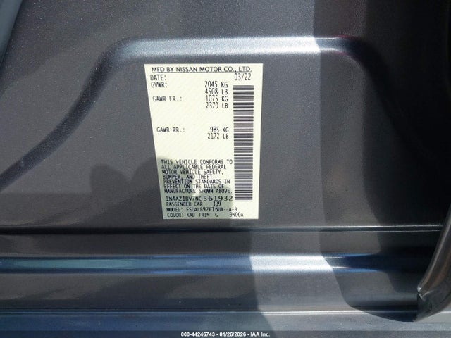 2022 NISSAN LEAF 1N4AZ1BV7NC561932 Photo 8