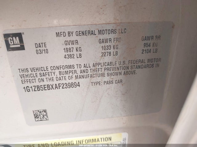 2010 CHEVROLET MALIBU 1G1ZB5EBXAF239894 Photo 8