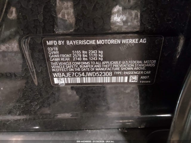 2018 BMW 540I WBAJE7C54JWD52308 Photo 8