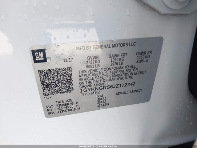 2018 CADILLAC XT5 1GYKNGRS6JZ172242 Photo 8