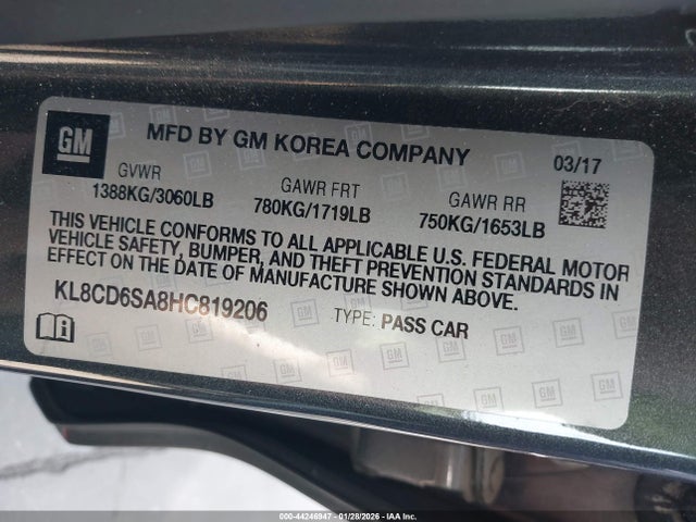 Chevrolet Spark 1lt Cvt 2017 KL8CD6SA8HC819206 Image 9