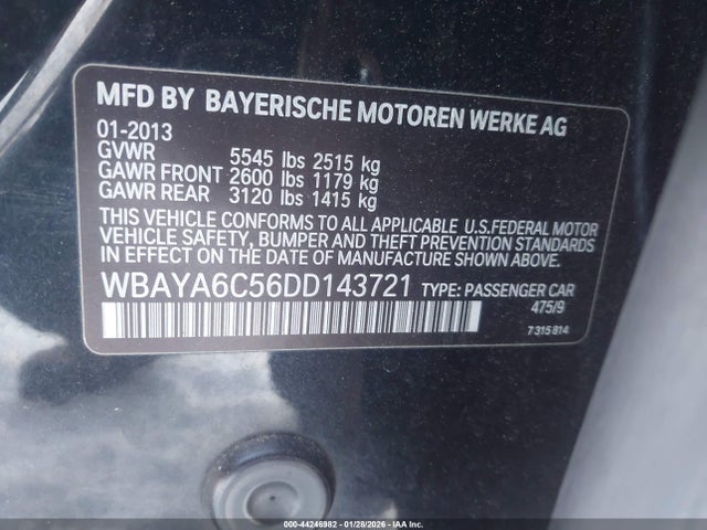 2013 BMW 740I WBAYA6C56DD143721 Photo 8