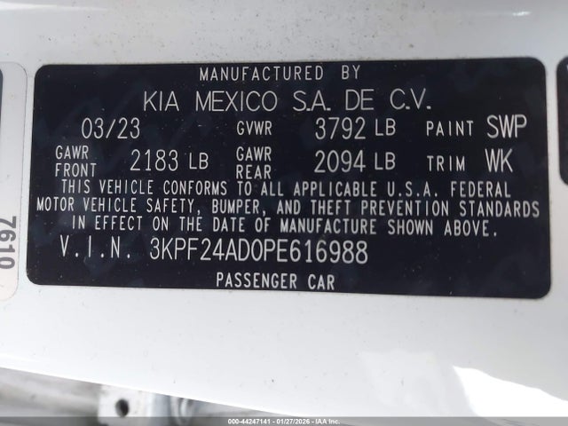 KIA Forte Lxs 2023 3KPF24AD0PE616988 Image 9