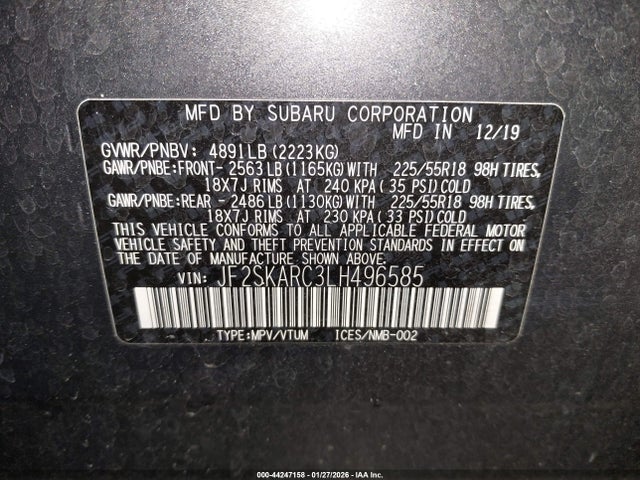 JF2SKARC3LH496585 Subaru Forester Sport