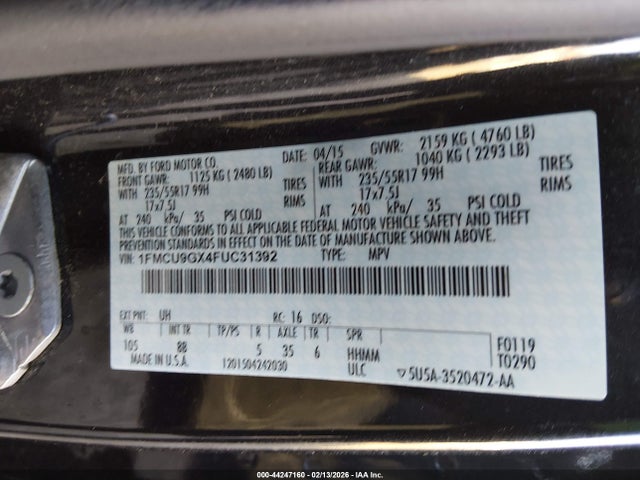 2015 FORD ESCAPE 1FMCU9GX4FUC31392 Photo 8