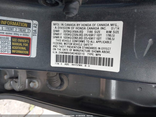 2HKRM4H54EH650110 Honda CR-V EX