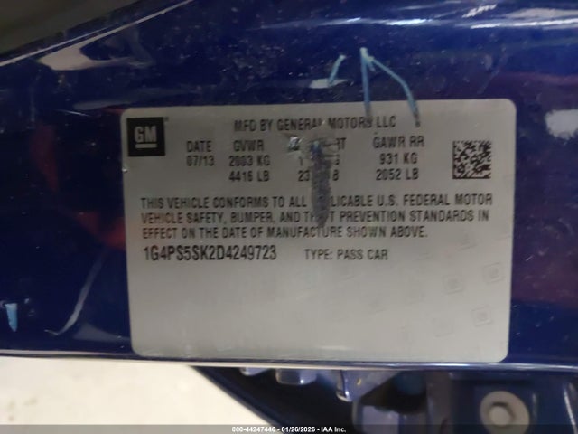 Продаж на аукціоні авто 2013 Buick Verano Leather Group, vin: 1G4PS5SK2D4249723, номер лоту: 44247446