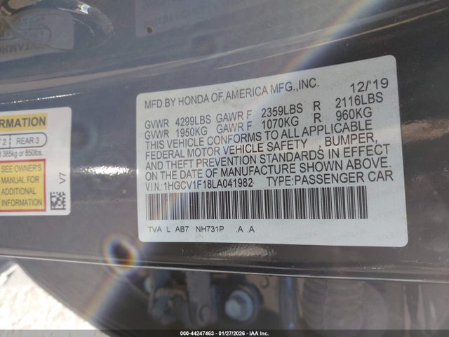 1HGCV1F18LA041982 Honda ACCORD LX