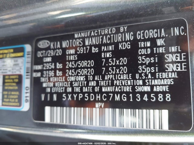 KIA Telluride Sx 2021 5XYP5DHC7MG134588 Image 9