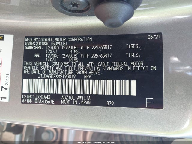 JTJDARBZXM2193019 Lexus NX 300