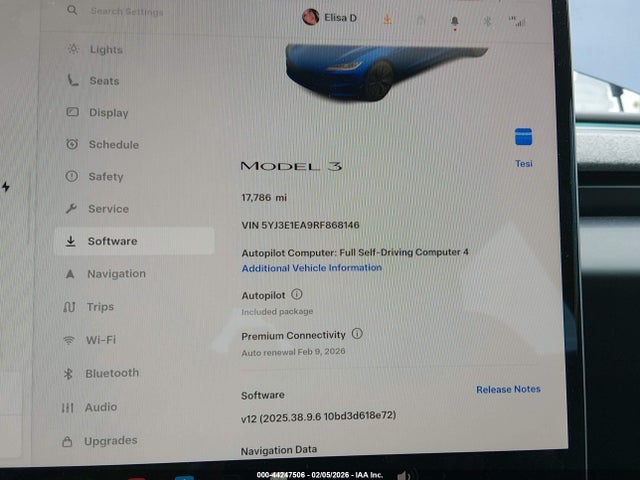 44247506 :رقم المزاد ، 5YJ3E1EA9RF868146 vin ، 2024 Tesla Model 3 Long Range Dual Motor All-wheel Drive/rear-wheel Drive مزاد بيع