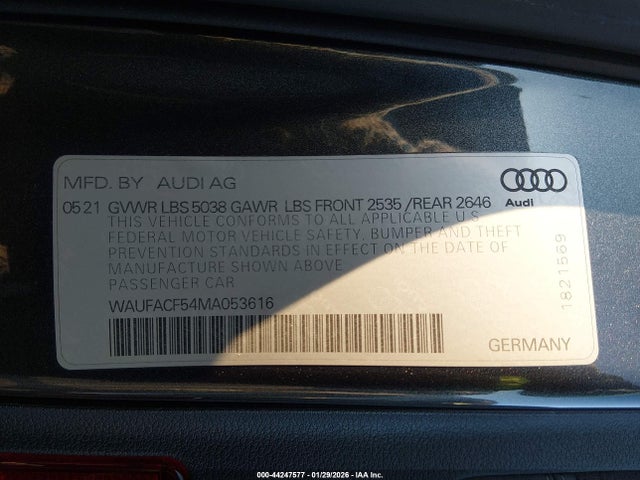 2021 AUDI A5 SPORTBACK WAUFACF54MA053616 Photo 8