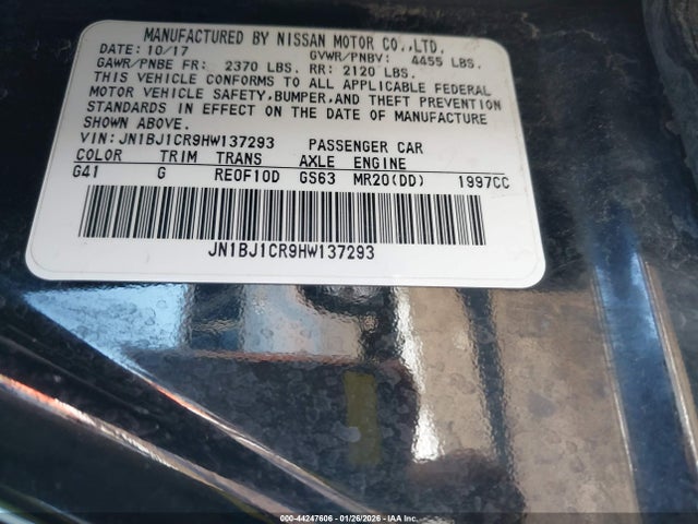 JN1BJ1CR9HW137293 Nissan Rogue Sport S