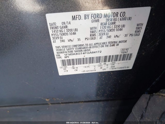 1FM5K8GT4FGA84172 Ford EXPLORER SPORT