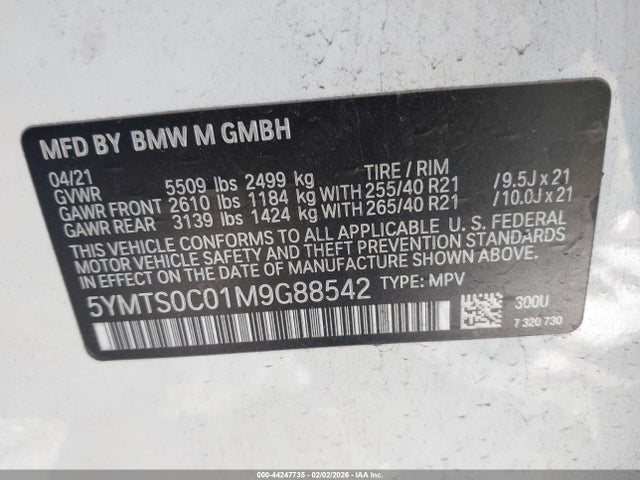 2021 BMW X3 M 5YMTS0C01M9G88542 Photo 8