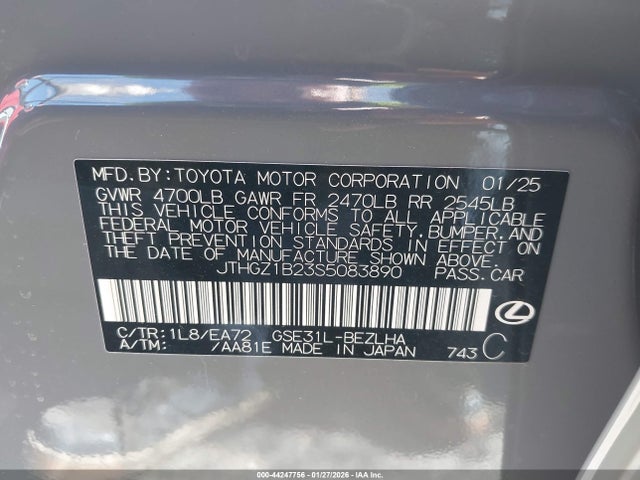 JTHGZ1B23S5083890 Lexus Is 350 F Sport