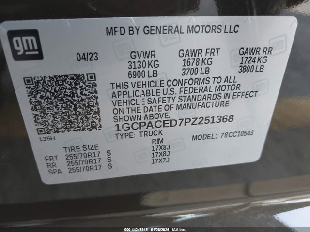 1GCPACED7PZ251368 Chevrolet Silverado 1500 2wd Short Bed Lt