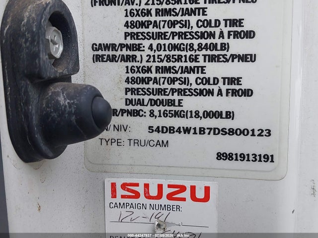Продажа на аукционе авто 2013 Isuzu Npr Gas Reg, vin: 54DB4W1B7DS800123, номер лота: 44247937