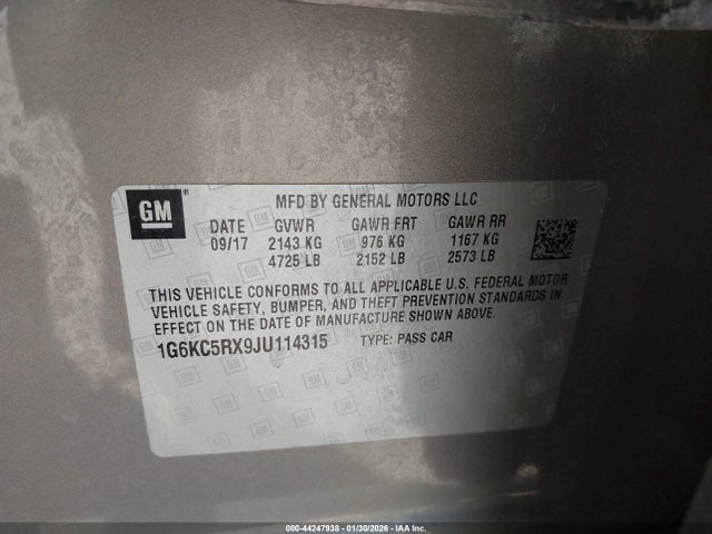 2018 CADILLAC CT6 1G6KC5RX9JU114315 Photo 8