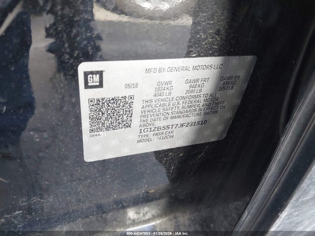 1G1ZB5ST7JF231510 Chevrolet Malibu 1ls