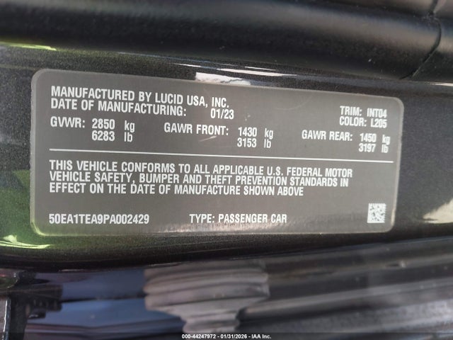 2023 LUCID AIR 50EA1TEA9PA002429 Photo 8