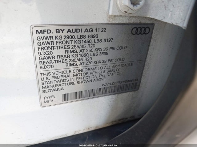 2023 AUDI Q7 WA1LCBF7XPD006194 Photo 8