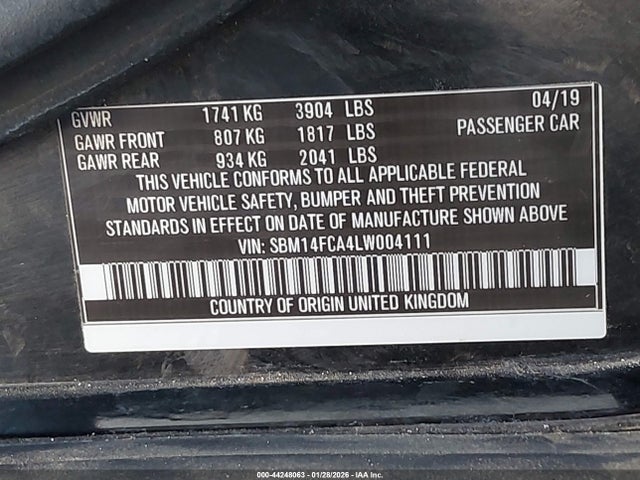 2020 MCLAREN 720S SBM14FCA4LW004111 Photo 8