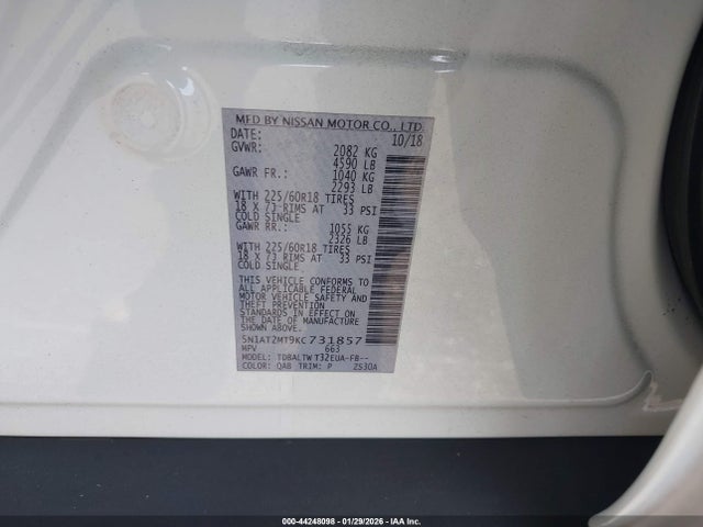 2019 NISSAN ROGUE 5N1AT2MT9KC731857 Photo 8