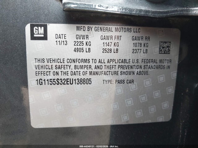 1G1155S32EU138805 Chevrolet IMPALA 2LZ