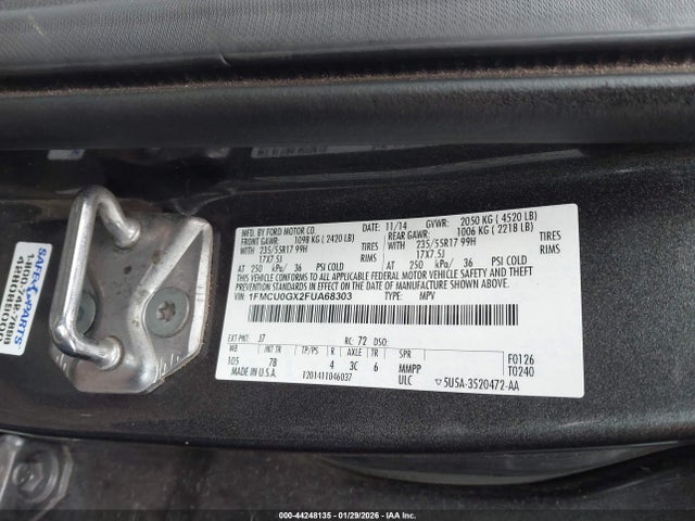 1FMCU0GX2FUA68303 Ford ESCAPE SE