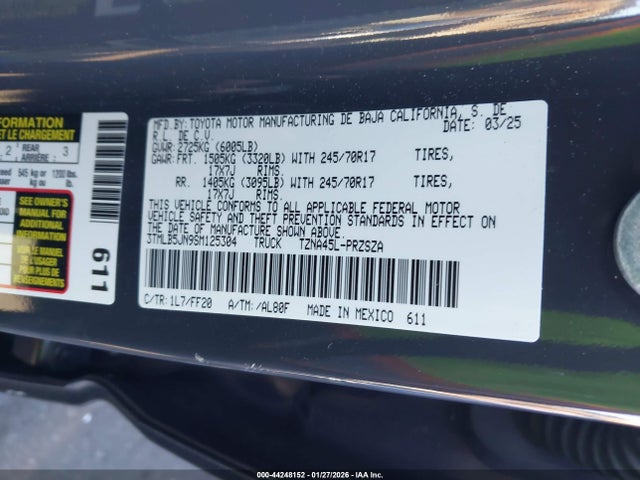 Toyota Tacoma Sr5 2025 3TMLB5JN9SM125304 Image 9